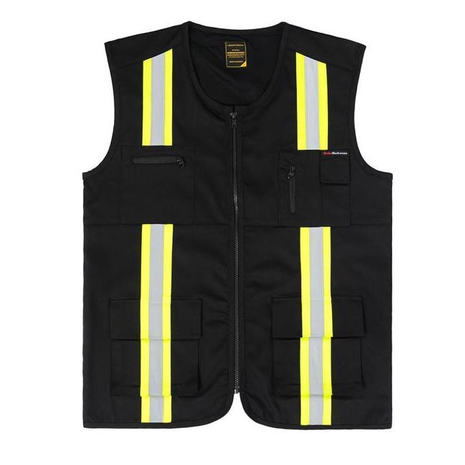 ASLI Rompi Safety/ Vest Safety / Pengaman kerja Hitam READY STOCK