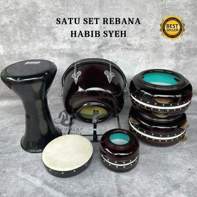 satu set alat muik rebana habib syeh lengkap