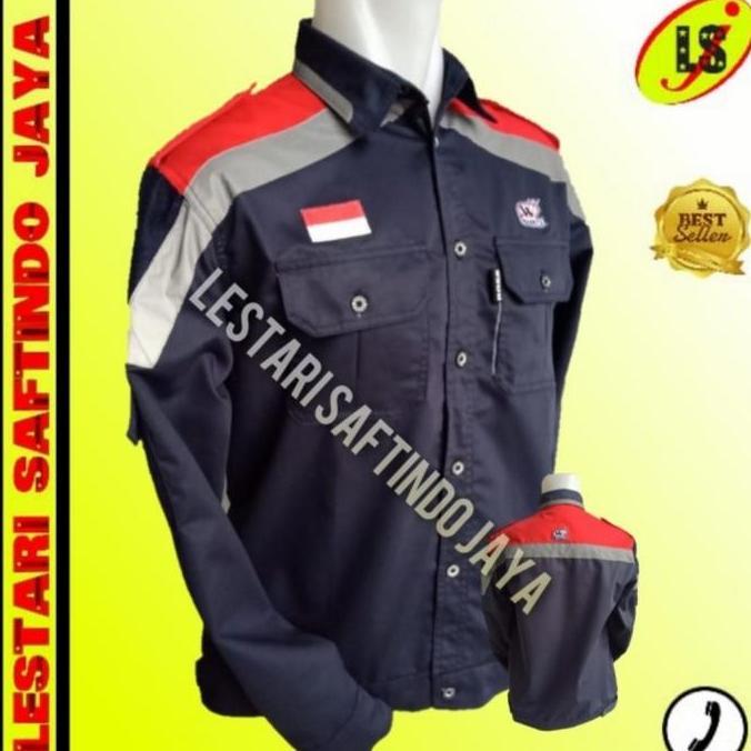 TERMURAH Lestari Saftindo Jaya Baju Seragam Safety Waskita Scotlite dengan Bordir Akhlaq Bendera dan