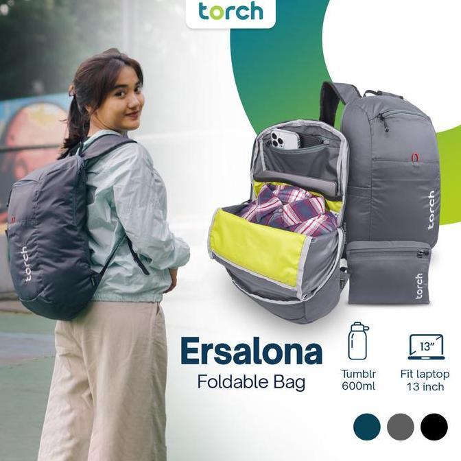 Bag- Torch Ersalona Tas Ransel Lipat Anti Air 19 Liter - Foldable Bag