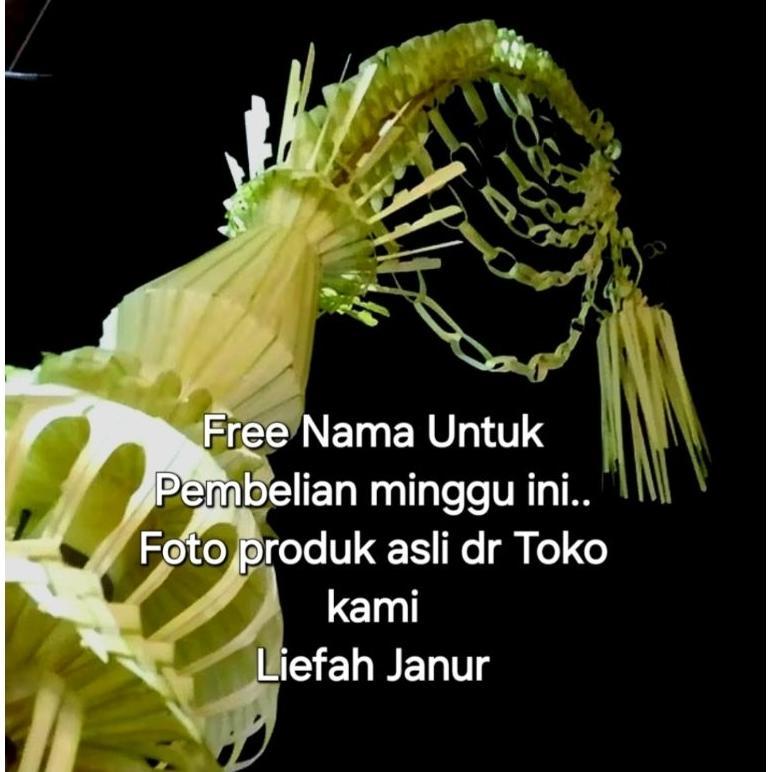 JANUR NIKAHAN SUPER (bonus nama)(Beli 2 Gratis 1 janur kecil) / PENJOR NIKAHAN