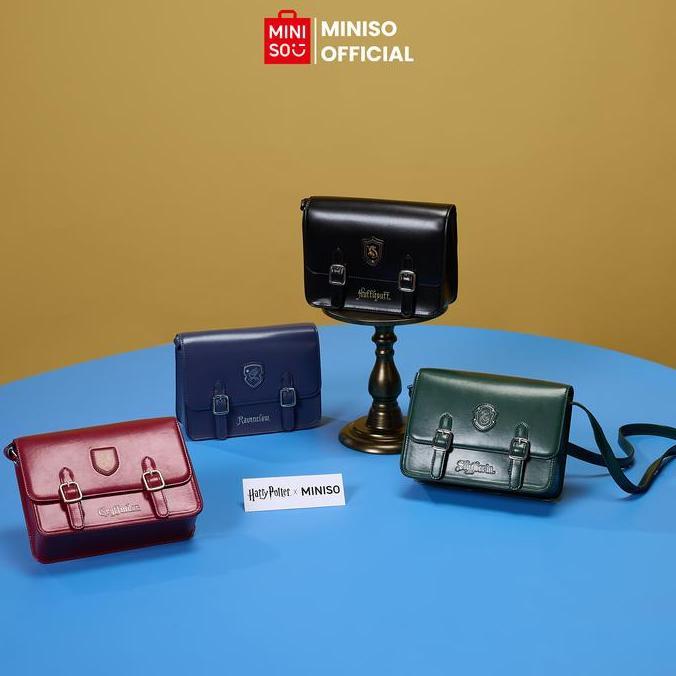 Bag- Miniso X Harry Potter Preppy Style Crossbody Bag Tas Slempang Kasual Minimalis  Tas Bahu Gryffi
