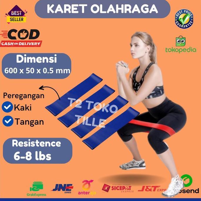 Karet Olahraga Resistance Band Yoga Pilates Otot Tangan Kaki Home