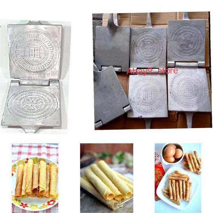 New- Cetakan Kue Semprong Gulung Anti Lengket Besi