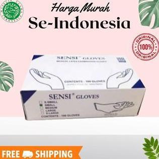 SENSI GLOVES LATEX SARUNG TANGAN SENSI LATEX ISI 100 pcs