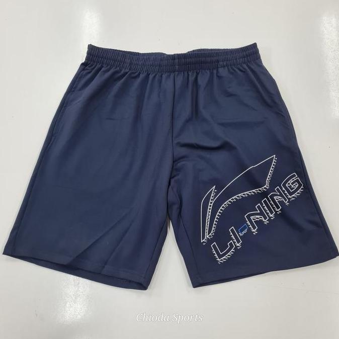 BEBAS ONGKIR - Celana Clana Pendek Short Badminton Bulutangkis Lining Li Ning Li-Ning AKSSC69 Navy O