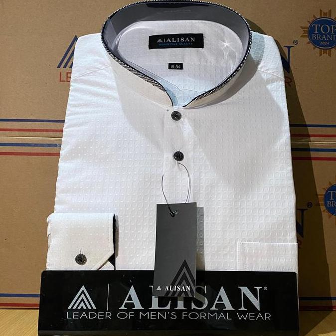 Kemeja Alisan Koko Sanghai Lengan Panjang Pria