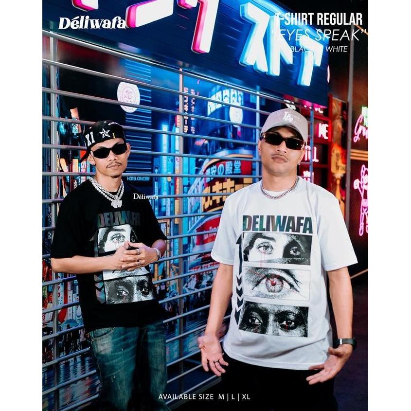 DELIWAFA - EYES SPEAK | T-SHIRT REGULAR | KAOS REFLECTIVE NYALA | BAJU PRIA WANITA ORIGINAL DAN TERP