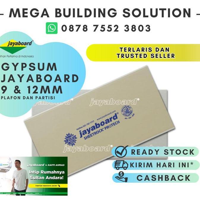 Promo Gipsum / Gypsum SHEETROCK Jayaboard 12 mm - Standard & Murah Diskon