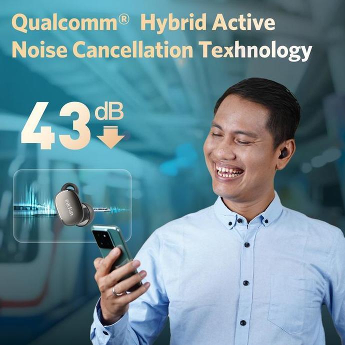 Azrilbagusshop - Earfun Free Pro 3 Tws Snapdragon Sound Anc Bass Compact