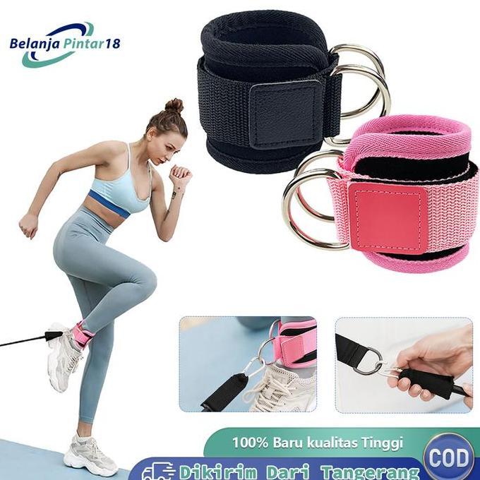 Fitness Angkle Strap D-Ring Gym Strap Pengikat Pergelangan Kaki Aksesoris Gym Fitness