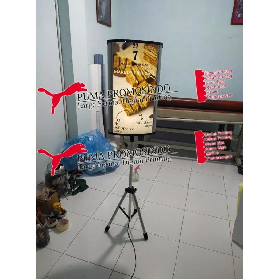 TERMURAH - LED Tripod Rotary Light Box / Rotary Light Box Banner