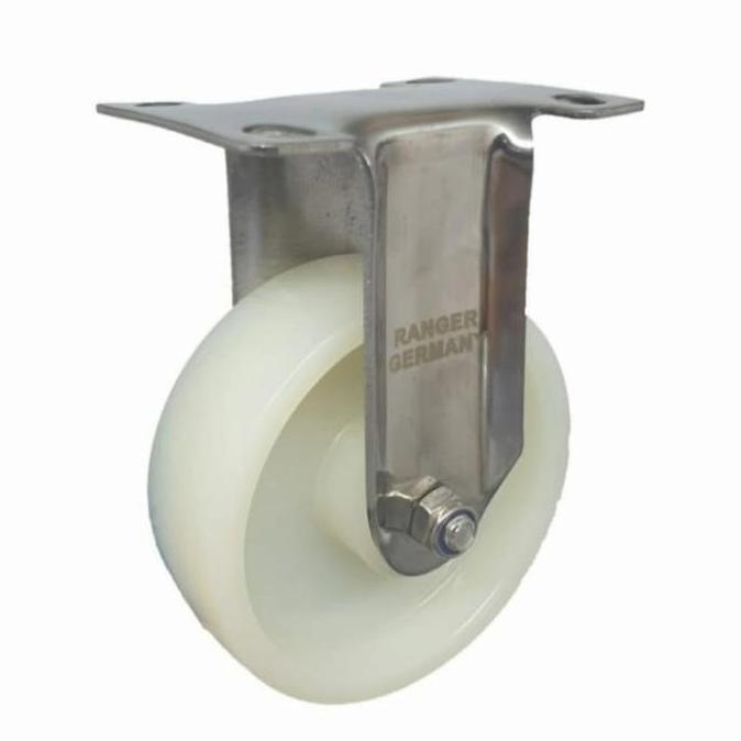 Roda nylon 4" mati/rigid Stainless Steel Ranger Germany