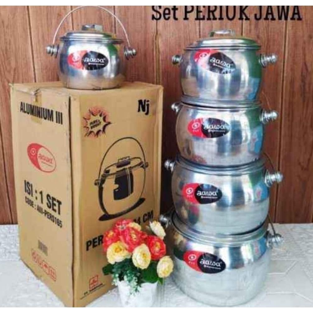 HOT PANCI SET PERIUK JAWA SUSUN 5 UKURAN 16-24