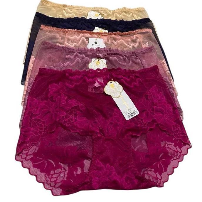 Promo 6 PICS  CD Celana Wanita Celana Dalam Sexy Renda transparan Celana Dalam CD Sexy TRANPARAN VIR