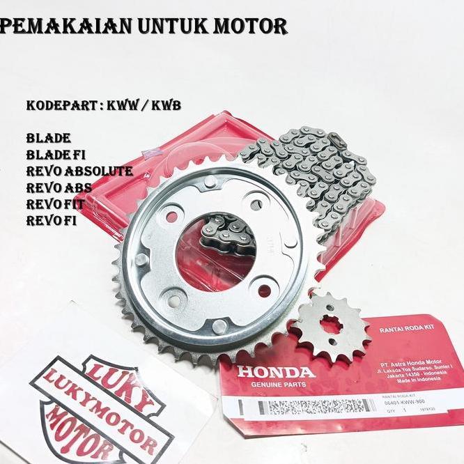 Gear Set Gir Set Paket Rantai Blade 110 Blade New Revo Revo New Blade New W B Motorcycle Motor