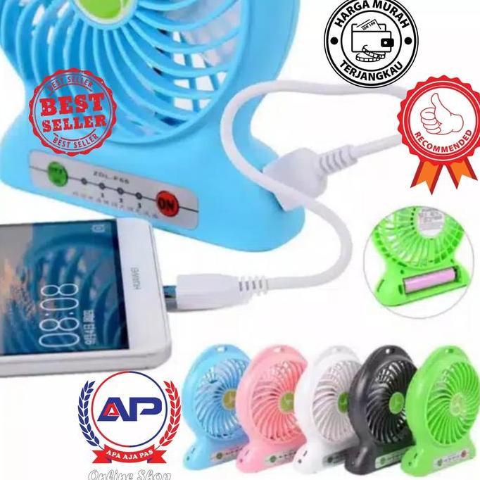 Kipas Angin Mini Bisa Powerbank dan Senter READY