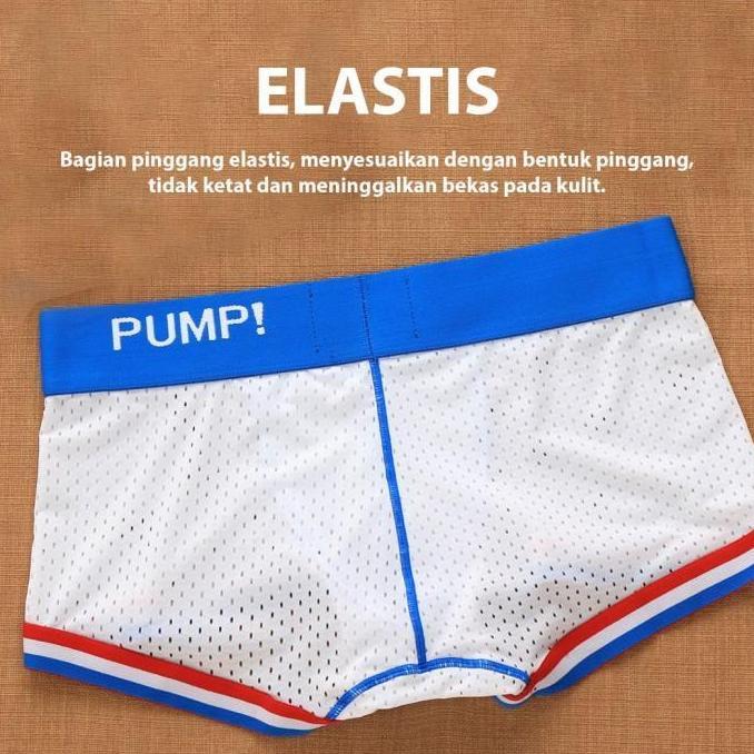 Promo Celana Dalam Boxer Mesh Pria Breathable Sexy Brief Men Underwear Boxer Pria Low Waist Import |