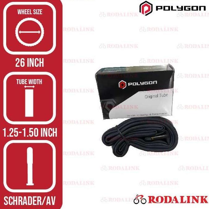 Promo Polygon Ban Dalam Sepeda 26 X 1.25-1.50 AV33 COD