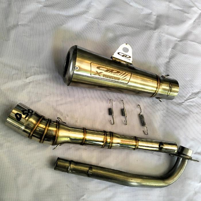 Fulsystem Knalpot Cld X Monster Buat Motor Bebek Leher Netral Samping Jupiter.Supra.Smash Dll Ada Or