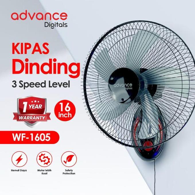Kipas Angin Advance WF-1605  Kipas Angin Dinding Advance WF1605 16" Wall Fan Kipas Angin Dinding MUR