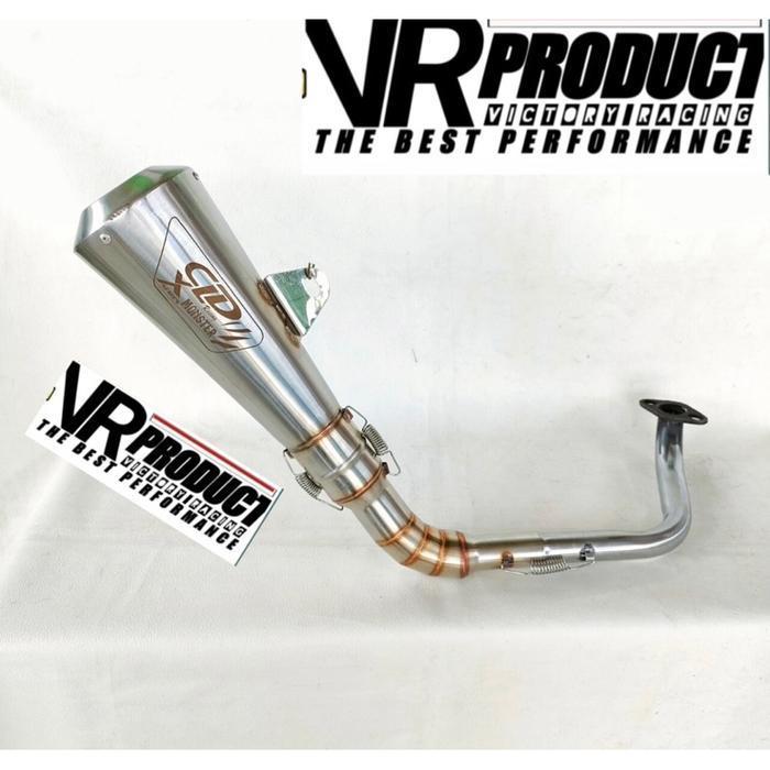 Knalpot Racing Cld X Monster Termurah&Terlaris Metik Mio,Beat,Scoopy,Vario 110/125/150 Dll Bulat Ori