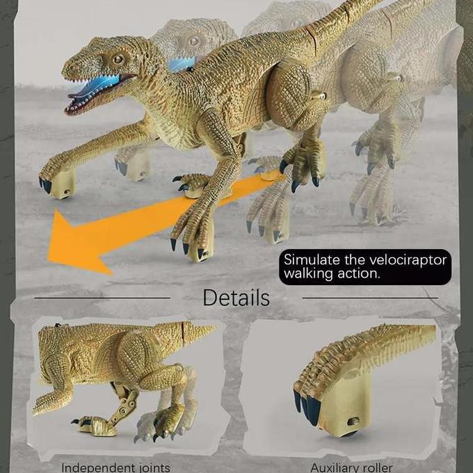 RC DINO / DINOSAURUS VELOCIRAPTOR MAINAN REMOTE CONTROL ROBOT DINOSAUR KODE 1297