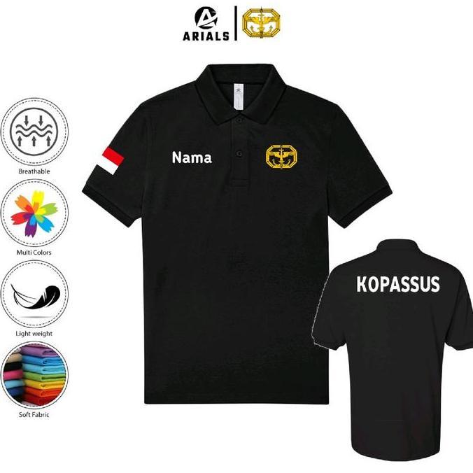 Arials Polo shirt Baju Kaos Kerah KOPASSUS TNI Indonesia