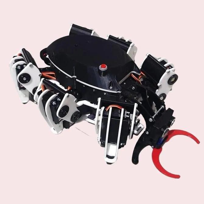 ROBOT CASE HEXAPOD DIY, SERVO MG995, RANGKA SPIDER ARDUINO, ATMEGA KODE 913