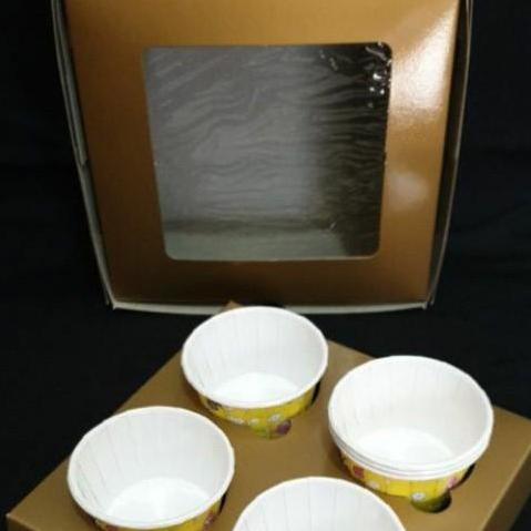 Bestone- DUS CUPCAKE SATUAN / DUS MUFFIN / DUS CUPCAKE GOLD PER PCS