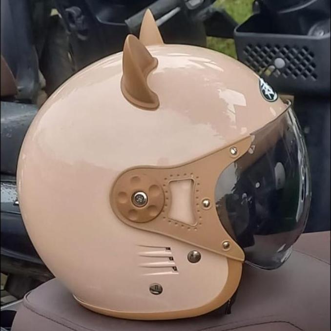 Helm Retro Bogo R Six Pilot Kuping Kucing