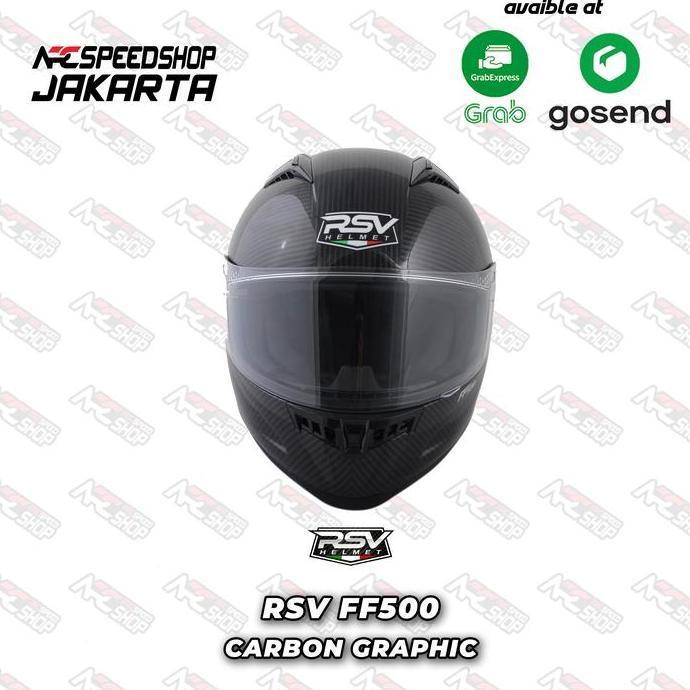 Helm Full Face RSV FF500 Carbon Graphic - Helmet Motor FF 500