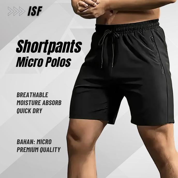 Datosimana - Isf Celana Pendek Olahraga Micro Jogging Running Gym Premium Sport Pants Bahan Micro Pr