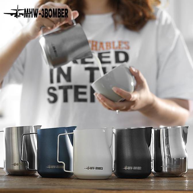 TERBARU MHW-3BOMBER - 450ML Turbo Milk Pitcher Stainless Steel 304 Better Fusion of Milk Foam / Milk