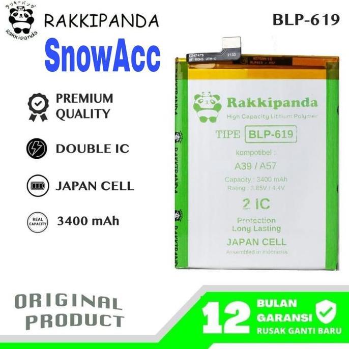 Rakkipanda Baterai Compatible Oppo A39 / Oppo A57 kode Battery BLP-619 / BLP619 / BLP 619 Batre