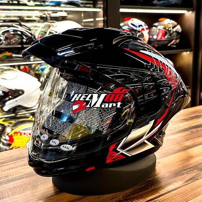 ZEUS 613C AJ6 Paket Lengkap ZS613C Zeus Modular Helm Zeus 613