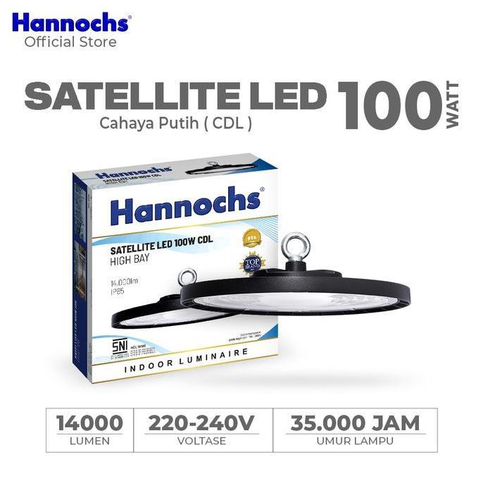 Hannochs Lampu Highbay LED Satellite LED 100W Cahaya Putih - UFO