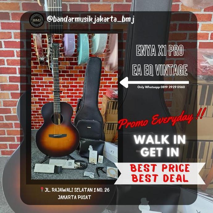 GITAR AKUSTIK ELEKTRIK  ENYA X1 PRO EA EQ VINTAGE BMJ