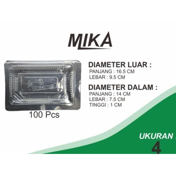 Bestone- MIKA 4A - MIKA PLASTIK KEMASAN KUE DAN MAKANAN UKURAN 4A - ISI 100PCS