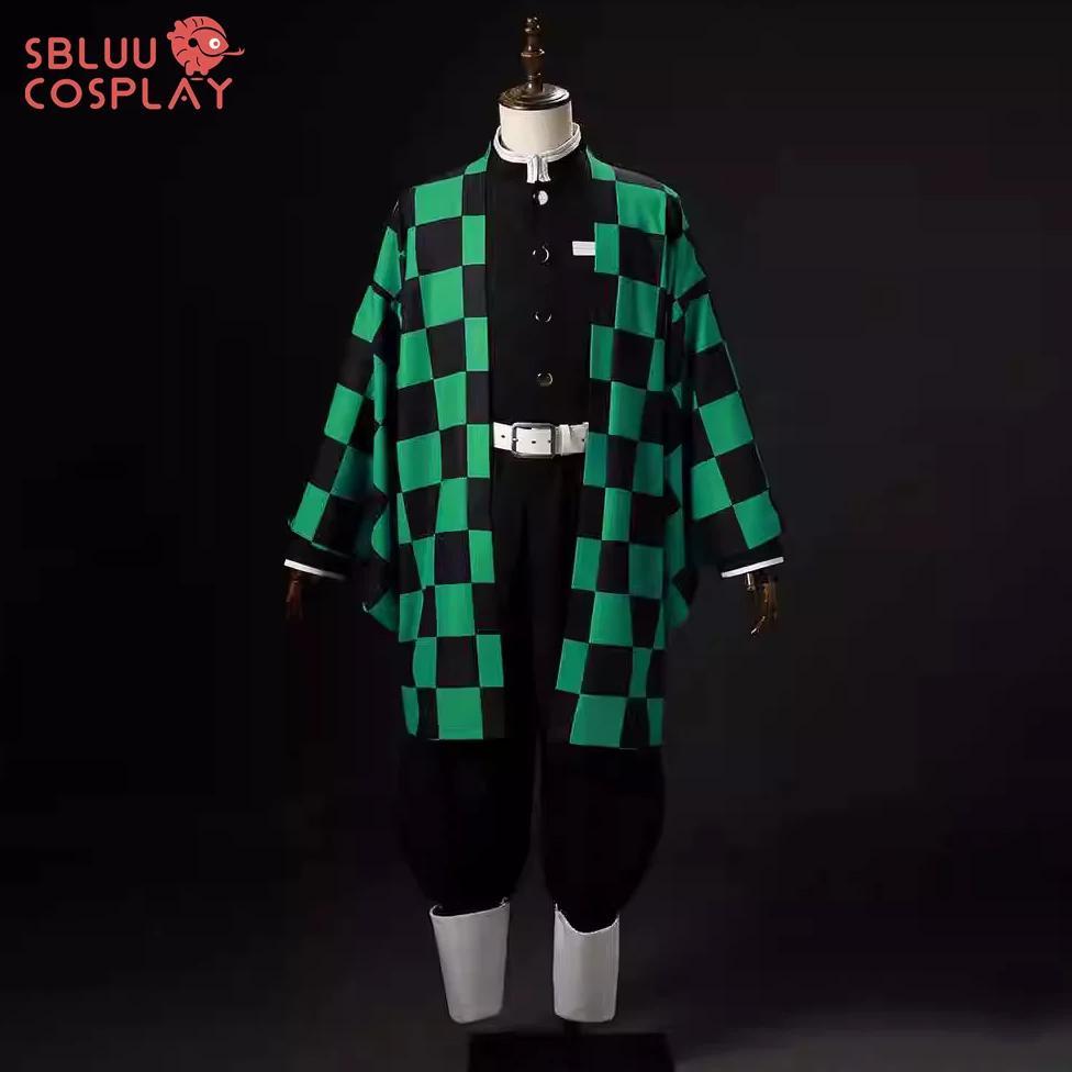 SBluuCosplay Kamado Tanjirou Tanjiro Cosplay Costume Embroidery SR Quality TR Material