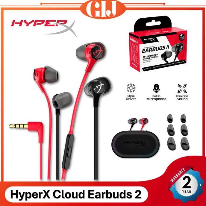 Hyperx Cloud Earbuds Ii / Earbuds 2 Gaming Earbuds With Mic Headset Murah