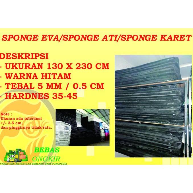 SPON ATI EVA SPONGE KARET HITAM 5 MM
