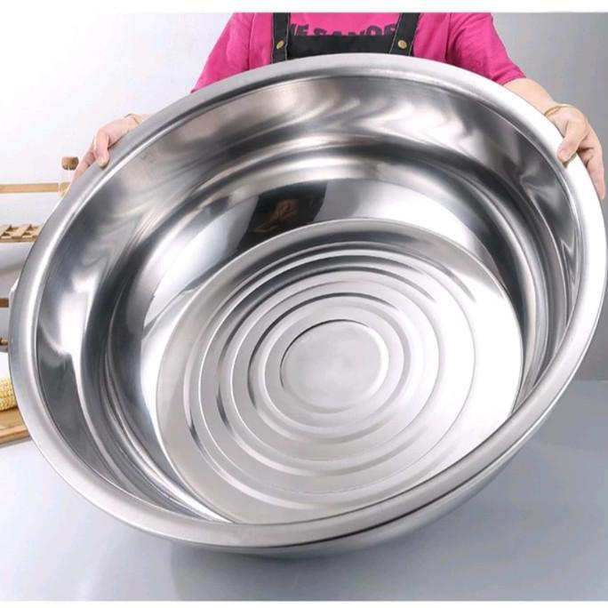 Baskom Stainless Steel Jumbo Baskom Stainless Besar Serbaguna 70cm