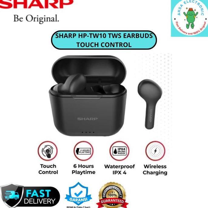 Sharp Tws Earbuds Hp-Tw10 Touch Control / Tw10