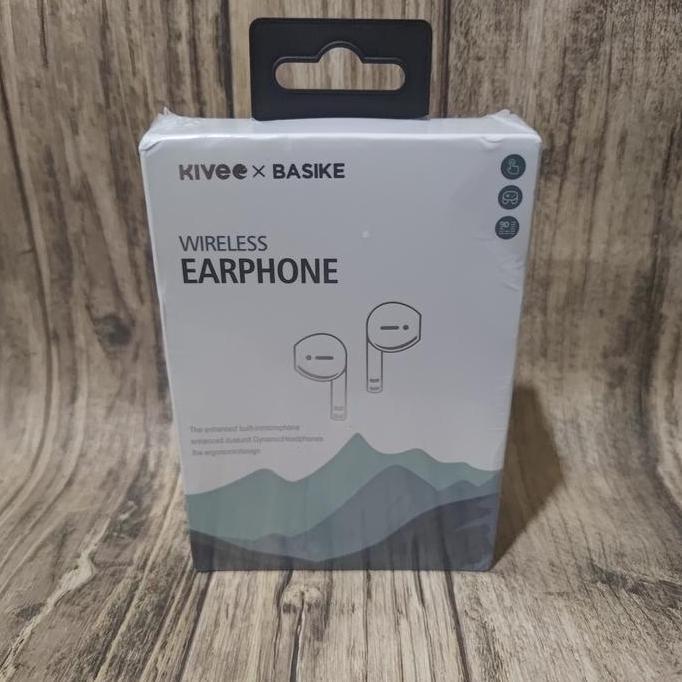Kivee X Basike Tws Headset Wireless Bluetooth 5.0 Inpods 12 Earphone Tw90 White