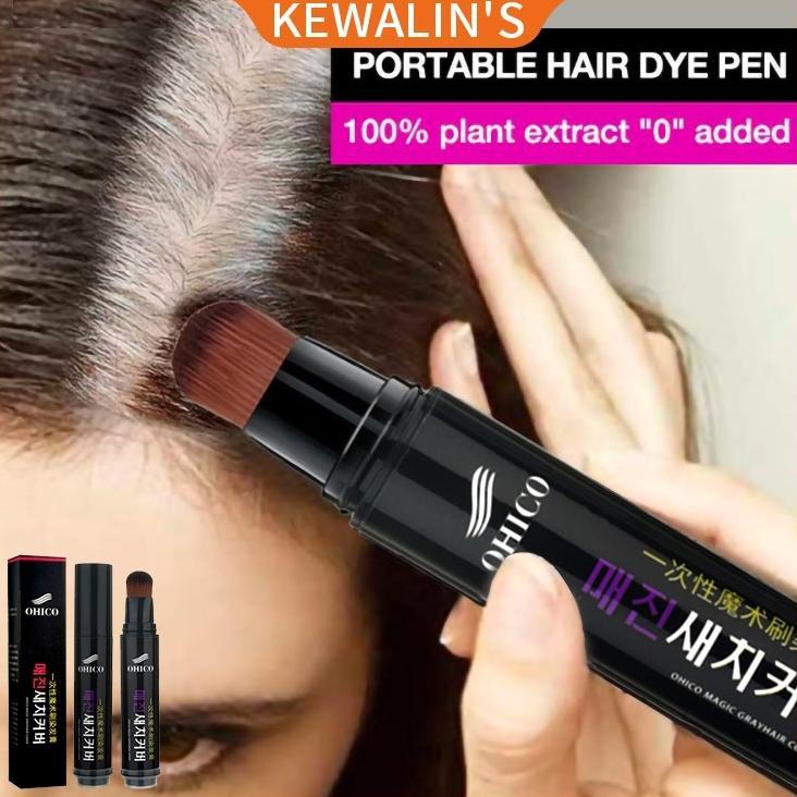 OHICO Pen Warna Rambut Pen Tanpa Air Berus Warna Rambut Temporan Menutupi Rambut Putih 20ml Termurah
