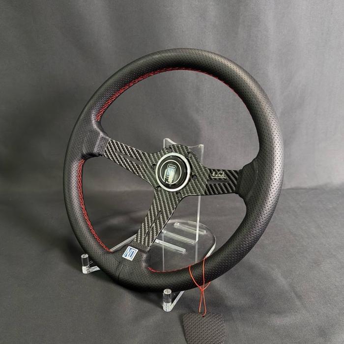 Nardi Stir Racing Mobil Kulit Motif Karbon Semi Celong Premium Universal Original Dan Terpercaya