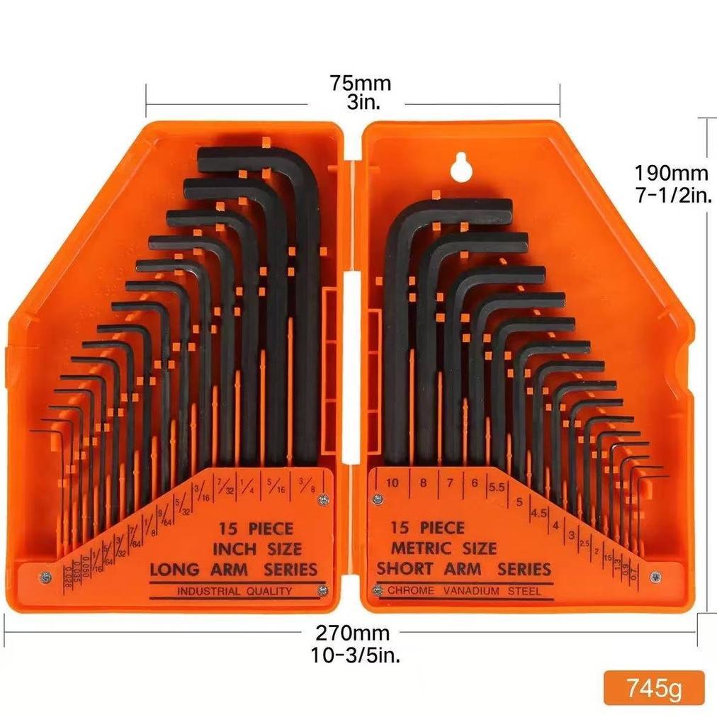 Kunci L Set Camel Hexagonal / Star / Segienam / Bintang Satin Panjang 30 PCS ALLEN KEY KUNCI L SET I