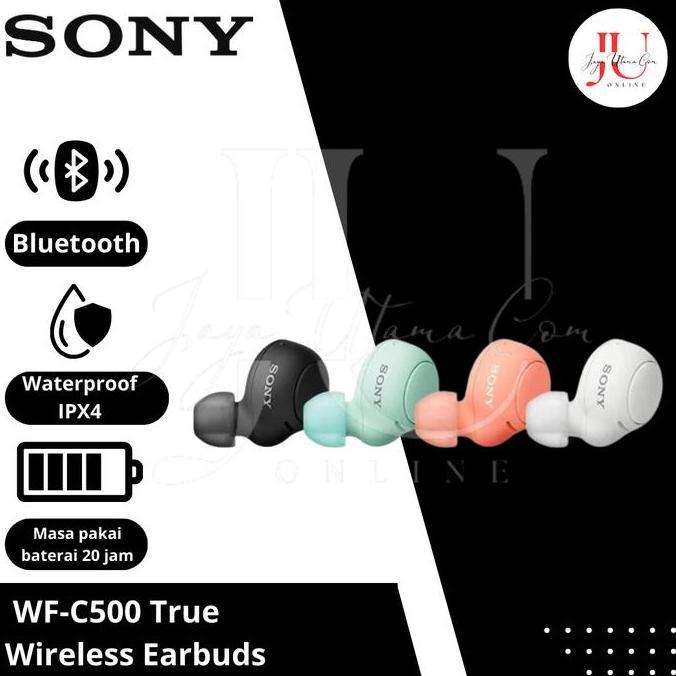 Sony Wf-C500 Truly Wireless Tws In-Ear Bluetooth Earbuds Headset Macaroon Resmi