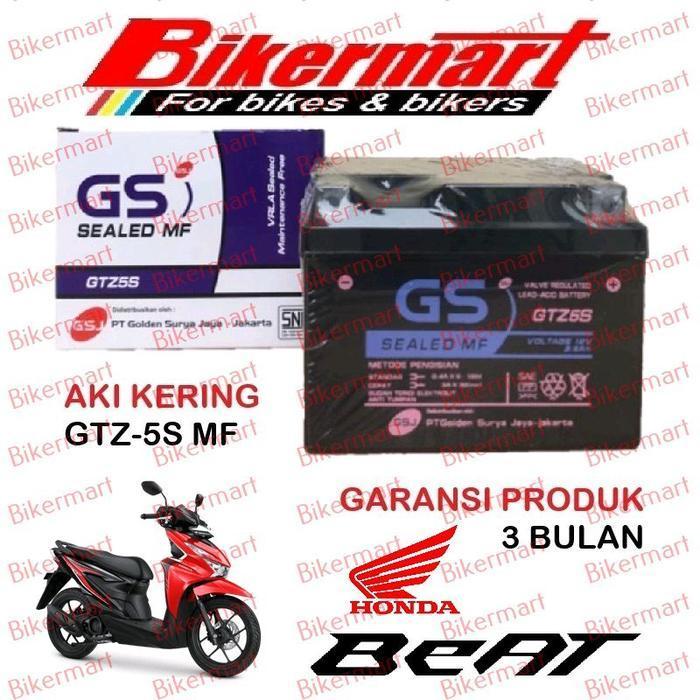Aki Motor Honda Beat Gtz5S Aki Kering Accu Kering Mf Original Dan Terpercaya
